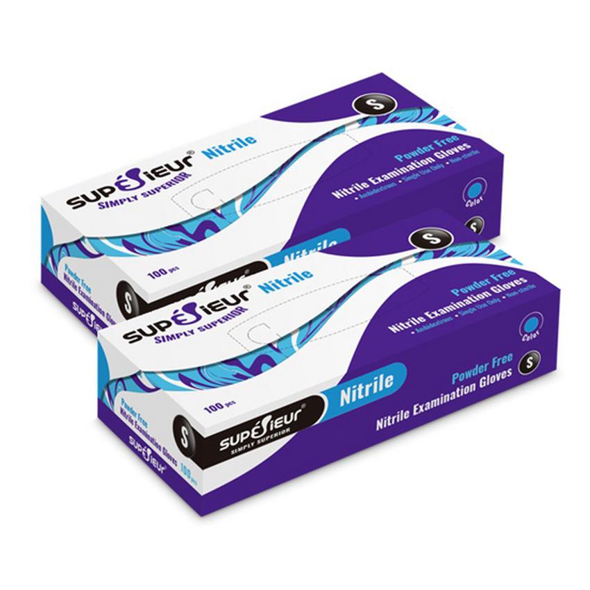 Simply Superieur Nitrile Gloves (Powder-Free) (100 gloves) - CASE of 1,000 gloves